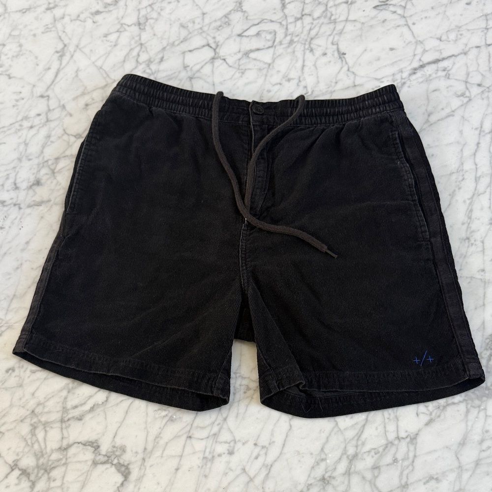Vintage Globe Skate Brand Y2K Men’s Sz S Black Drawstring Corduroy Shorts